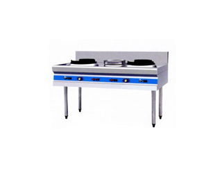 京式雙炒單溫灶 尺寸:1600x1000x800+450mm